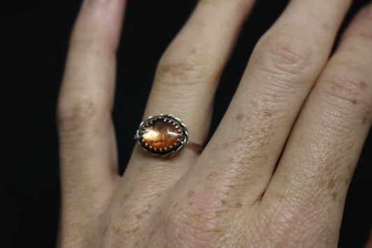 Sunstone ring, size 6